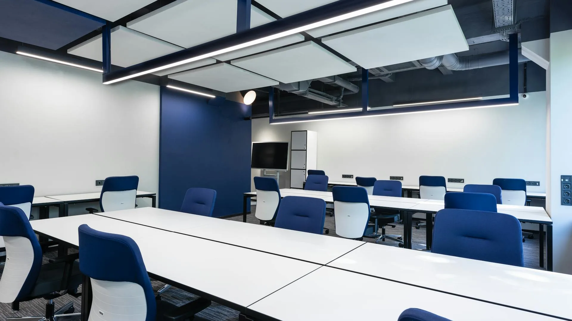 Modern office workspace representing global business operations